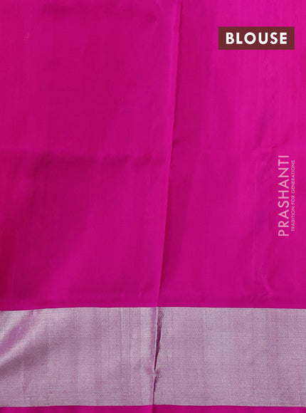 Venkatagiri silk saree red and pink with thread & silver zari woven buttas and silver zari woven border