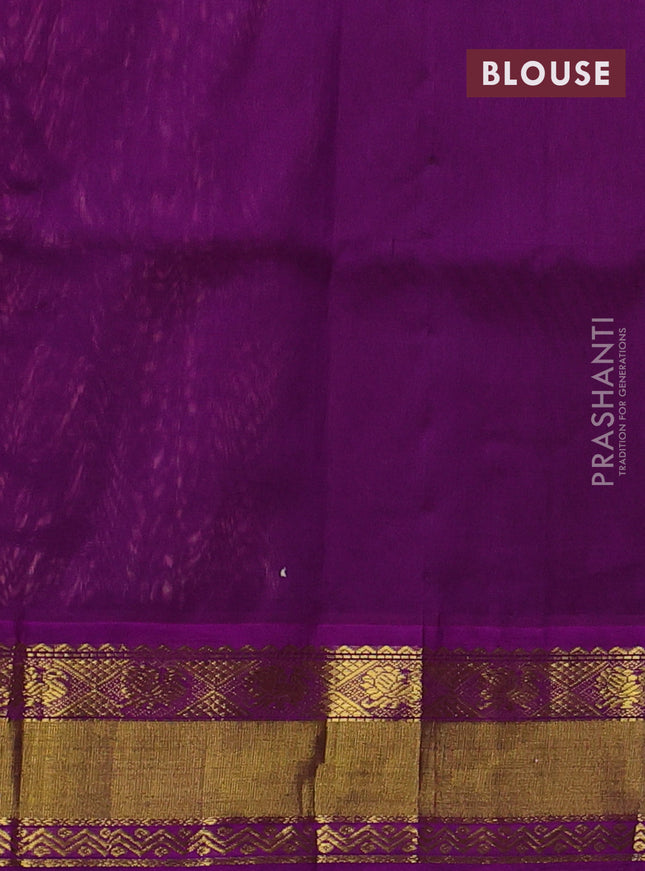 Kuppadam silk cotton saree pastel pink and purple with annam zari woven buttas and rettapet zari woven border