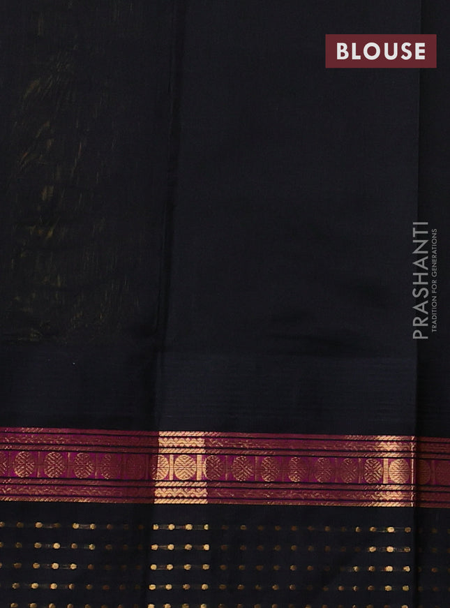Kuppadam silk cotton saree lime yellow and black with zari woven buttas and zari woven border