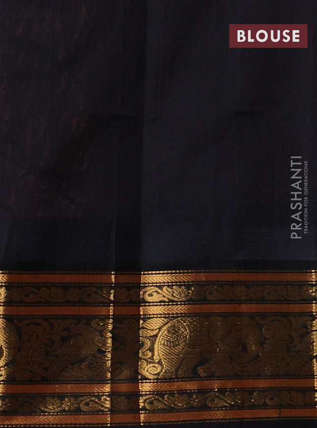 Kuppadam silk cotton saree mauve pink and black with allover vairosi pattern & buttas and zari woven border
