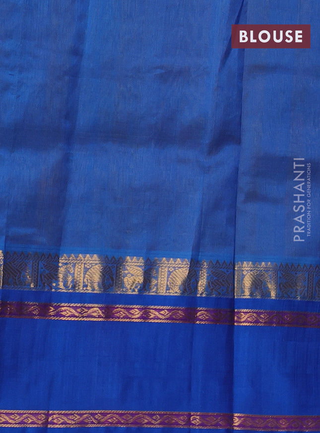 Kuppadam silk cotton saree mustard yellow and cs blue with allover zari checked pattern and rettapet zari woven butta border