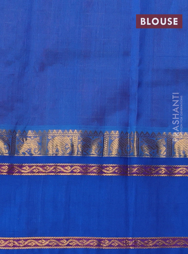 Kuppadam silk cotton saree pink and cs blue with allover zari checked pattern and rettapet zari woven butta border