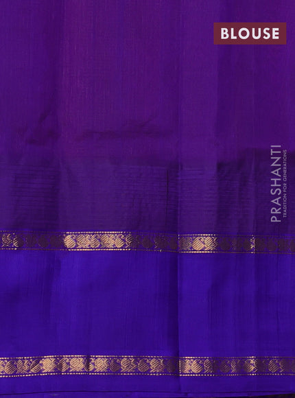 Kuppadam silk cotton saree pink and violet with allover small zari checked pattern and rettapet zari woven butta border