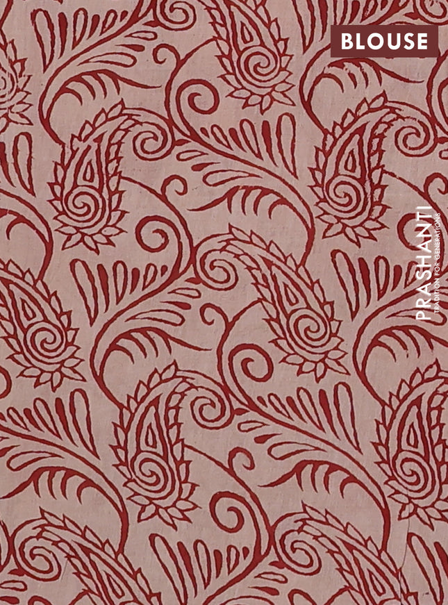 Kalamkari cotton saree yellow and maroon with allover prints and printed border