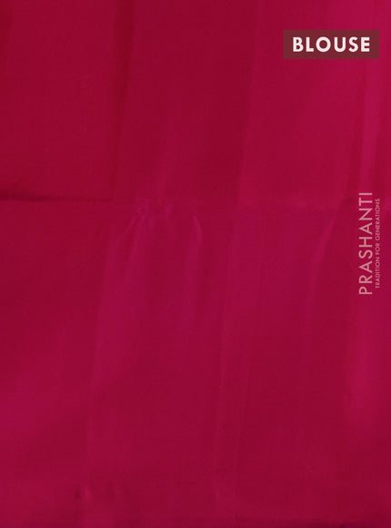 Kanchipuram soft silk saree orange and pink with allover zari woven buttas and long zari woven border