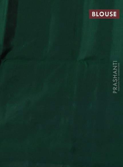 Kanchipuram soft silk saree coffee brown and green with allover zari woven buttas and zari woven border