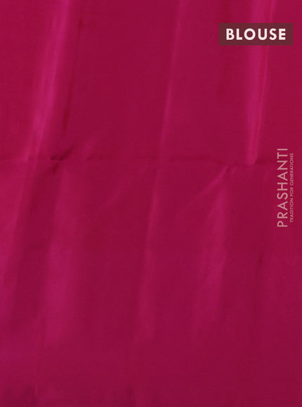 Kanchipuram soft silk saree orange and pink with allover zari woven buttas and long zari woven border