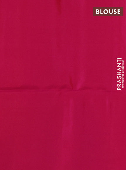 Kanchipuram soft silk saree orange and dark pink with allover zari woven buttas and long zari woven border