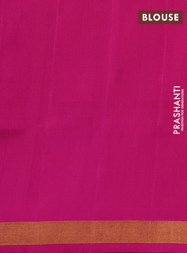 Pure uppada silk saree yellow and pink with thread woven thilak buttas and jamdhani design pallu