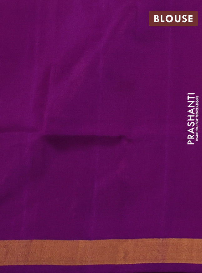 Pure uppada silk saree peach pink and purple with silver & gold zari woven buttas and jamdhani design pallu