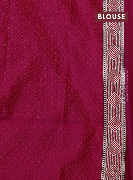 Banarasi semi katan silk saree purple with allover thread weaves & zari woven buttas and zari woven border