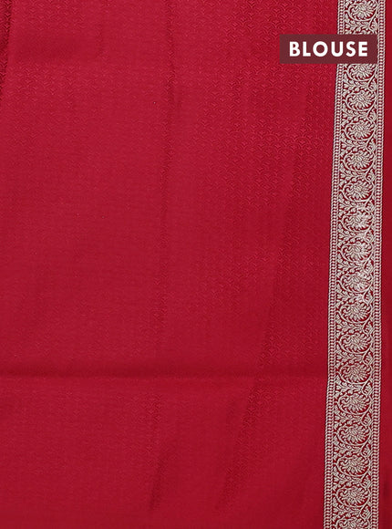 Banarasi semi katan silk saree maroon with allover zari weaves and zari woven border