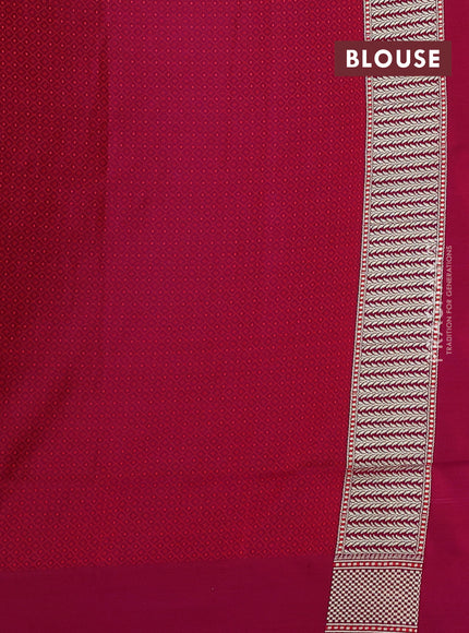 Banarasi semi katan silk saree purple with allover thread weaves & zari woven border and zari woven border