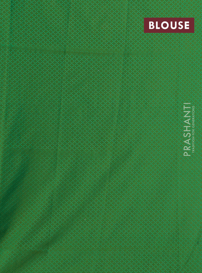 Banarasi semi katan silk saree light green with allover silver & gold zari woven buttas and zari woven border