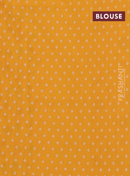 Banarasi semi katan silk saree mustard yellow with allover jamdhani weaves and zari woven border