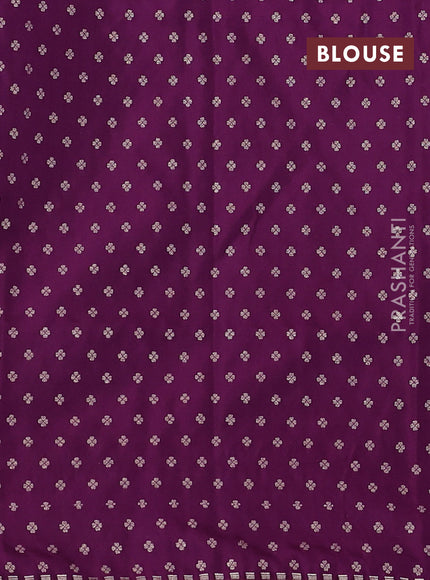 Banarasi semi katan silk saree purple with allover jamdhani weaves and zari woven border