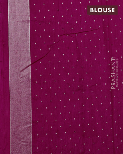 Art tussar saree pink with allover zari woven butta weaves and jamdhani style border