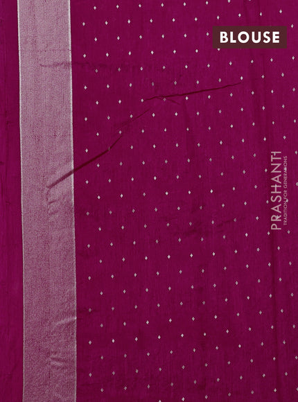 Art tussar saree pink with allover zari woven butta weaves and jamdhani style border