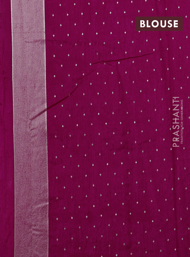 Art tussar saree pink with allover zari woven butta weaves and jamdhani style border