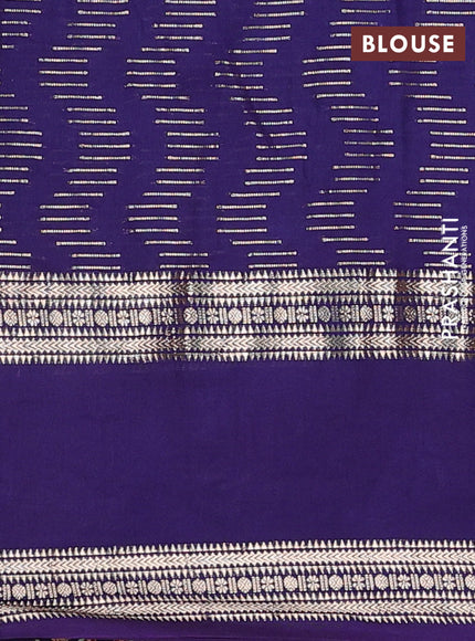 Semi chanderi saree pink and violet with allover zari weaves and embroidery zari border