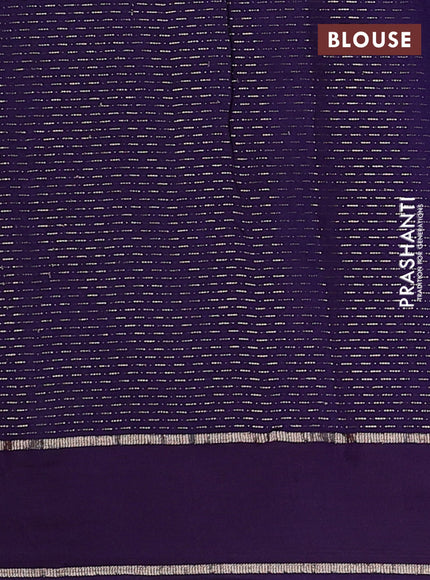 Semi chanderi saree pink and violet with allover zari weaves and embroidery zari border