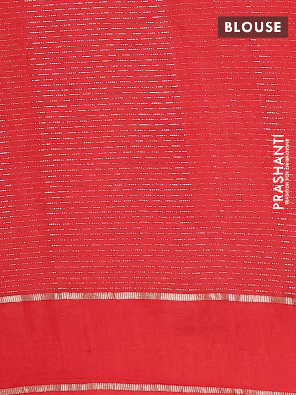 Semi chanderi saree deep maroon and red with allover zari weaves and embroidery zari border