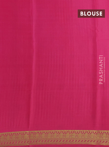 Pure mysore silk saree peach pink with allover zari woven buttas and zari woven border