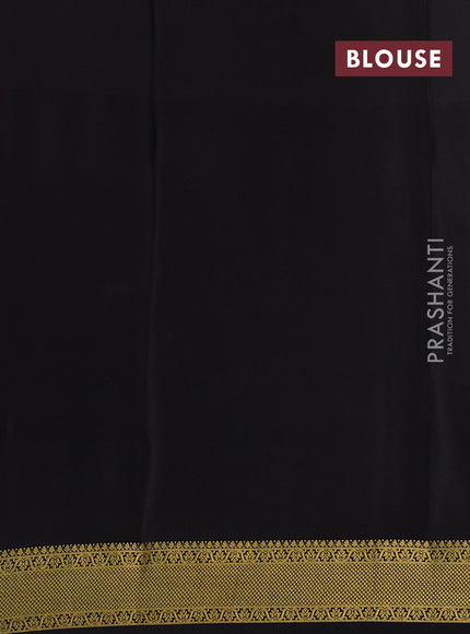 Pure mysore silk saree maroon and coffee brown with allover zari checked pattern and zari woven border