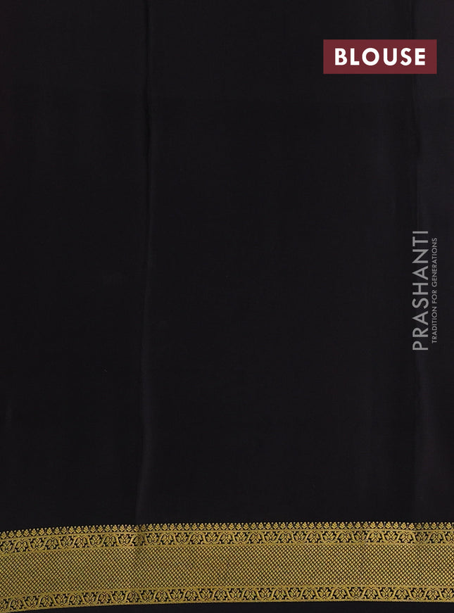 Pure mysore silk saree maroon and coffee brown with allover zari checked pattern and zari woven border