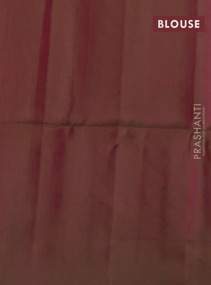 Kanchipuram soft silk saree pink and dual shade of green with zari woven buttas and zari woven border