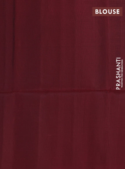 Kanchipuram soft silk saree blue and maroon with zari woven buttas and zari woven butta border