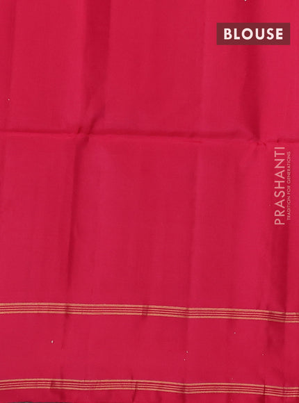 Kanchipuram soft silk saree dual shade of greenish pink and pink with zari woven buttas and rettapet zari woven border