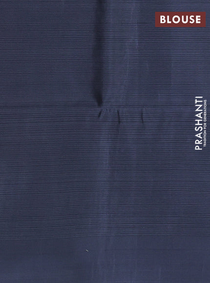 Kanchipuram soft silk saree purple and grey with zari woven buttas and zari woven butta border