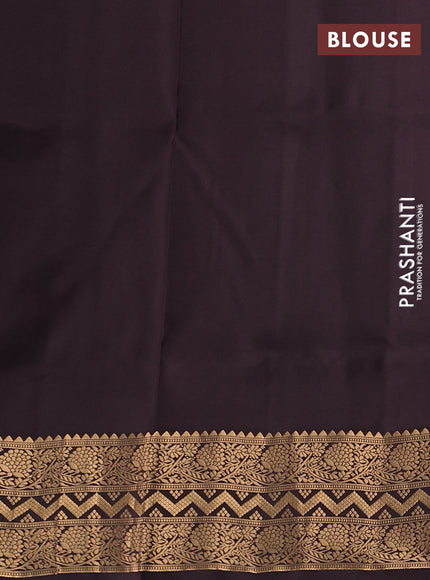 Pure soft silk saree pastel brown and coffee brown with allover zari woven buttas and zari woven border