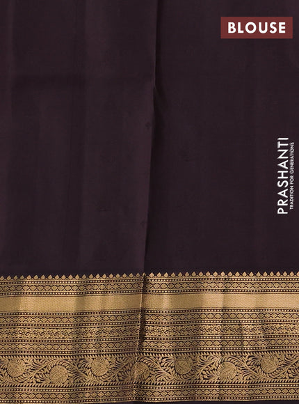 Pure soft silk saree rustic orange and coffee brown with allover zari woven buttas and rich zari woven border