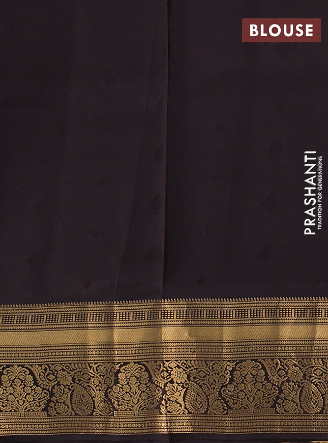 Pure soft silk saree pastel purple and coffee brown with allover zari woven buttas and rich zari woven border