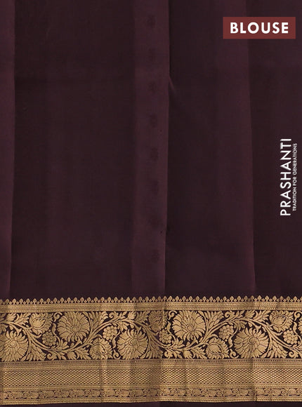 Pure soft silk saree pastel brown and coffee brown with allover zari woven buttas and rich zari woven border