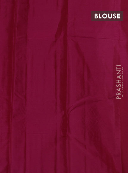 Pure kanchipuram silk saree pink with allover zari checks & buttas in borderless style