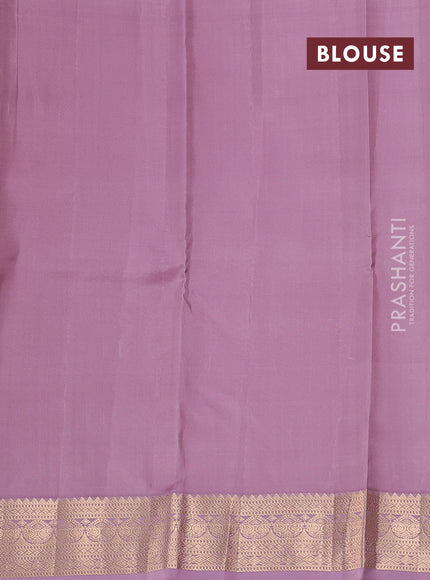 Pure kanchipuram silk saree dual shade of pink and pastel pink with zari woven buttas and zari woven korvai border