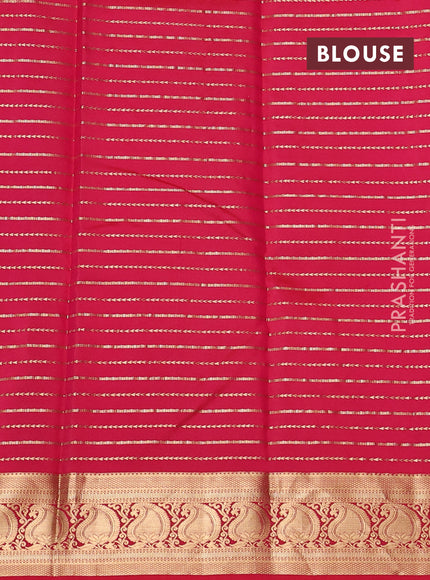 Pure kanchipuram silk saree red with allover zari weaves and zari woven border