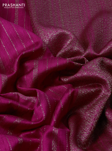 Banarasi raw silk saree pink with allover thread & zari weaves and woven butta border