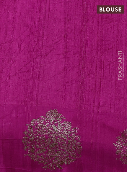 Banarasi raw silk saree pink with allover thread & zari weaves and woven butta border