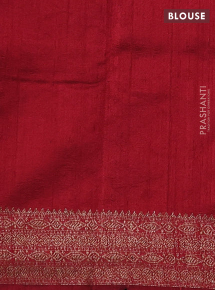 Banarasi raw silk saree maroon with thread & zari woven buttas and woven border