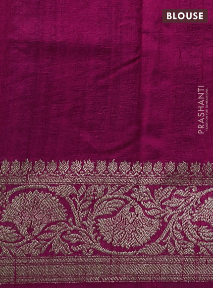 Banarasi raw silk saree purple and pink with allover thread & zari weaves and woven border