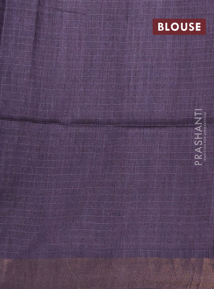 Munga tussar silk saree pink and deep wine shade with allover ajrakh prints and zari woven border