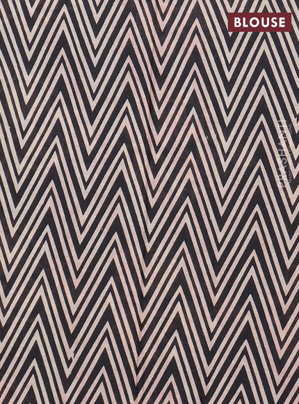 Jaipur cotton saree maroon and black with plain body and printed border