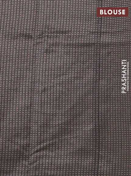 Banarasi silk cotton saree wine shade and coffee brown with allover zari woven buttas and zari woven border