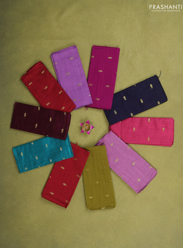 raw sik blouse bits multi colour and pack of 10