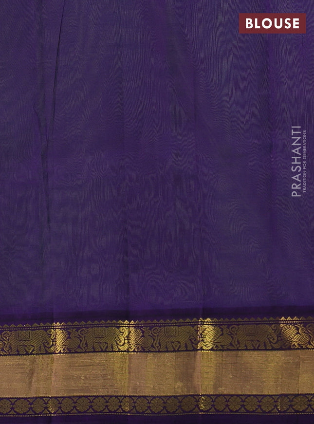Kuppadam silk cotton saree teal shade and navy blue with annam zari woven buttas and zari woven korvai border