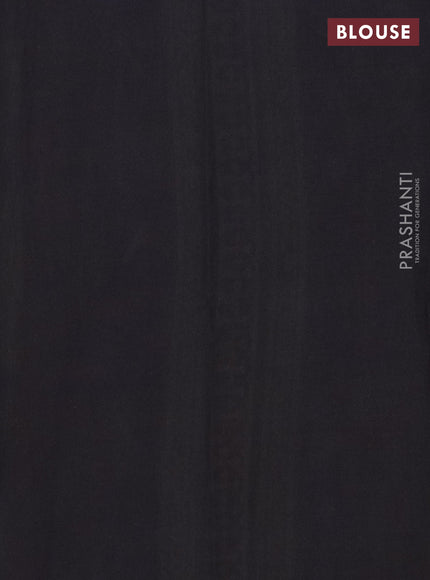 Jaipur cotton saree navy blue with allover prints and printed border